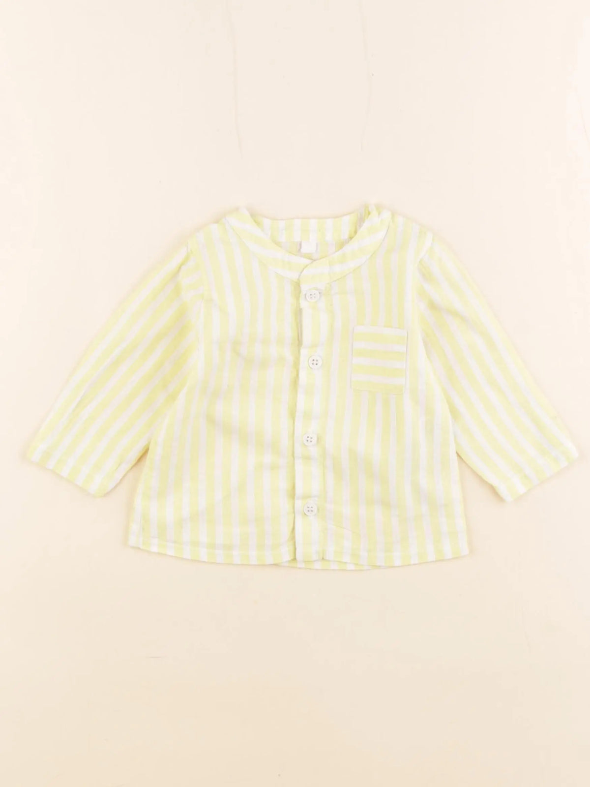 Petit Bateau - chemise jaune - 6 mois