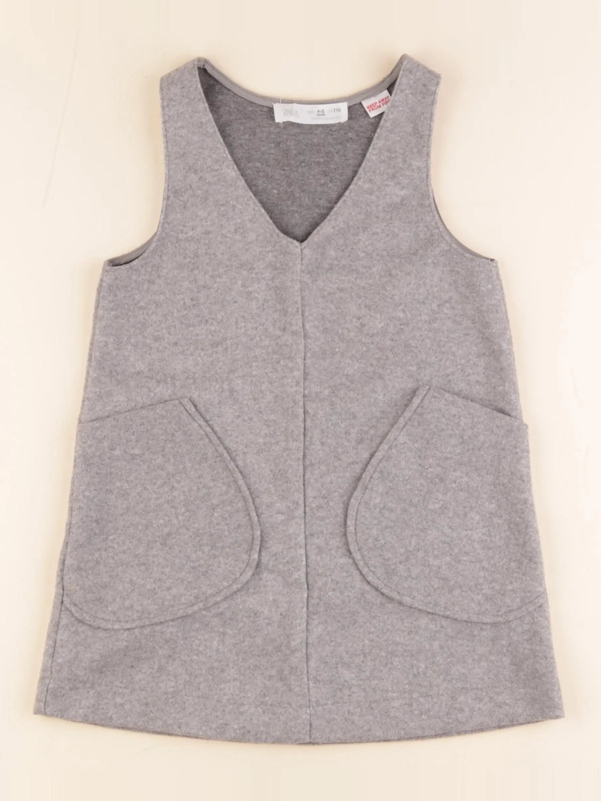 Zara - robe gris - 4/5 ans