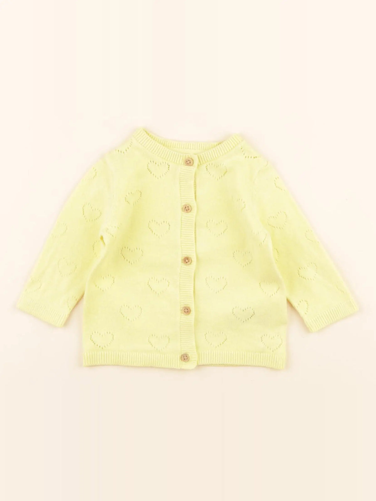 Vertbaudet - gilet jaune - 3 mois