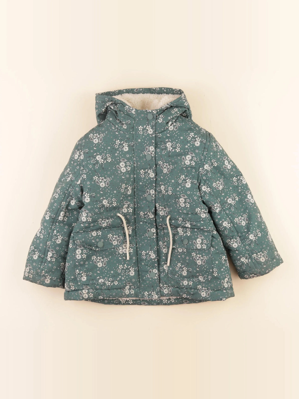 Vertbaudet - parka vert - 5 ans