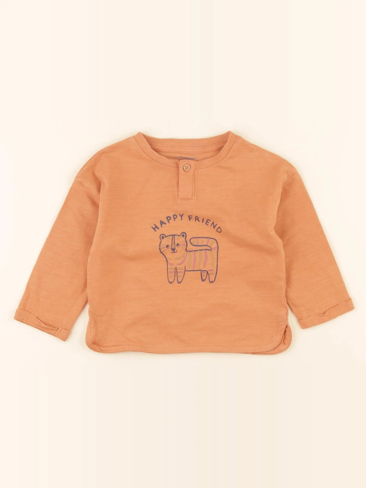 Vertbaudet - tee-shirt orange - 12 mois