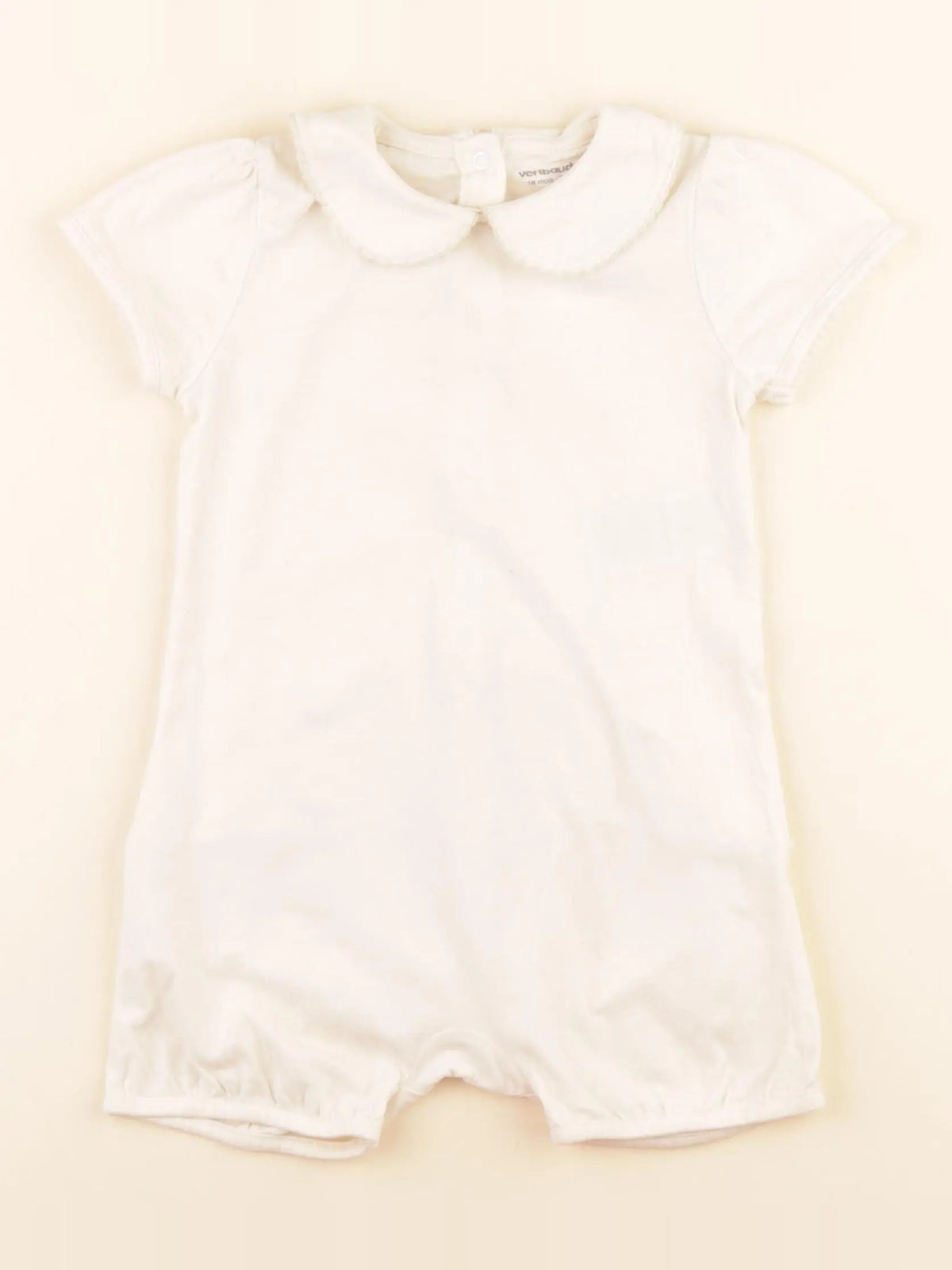 Vertbaudet - pyjama coton beige - 18 mois