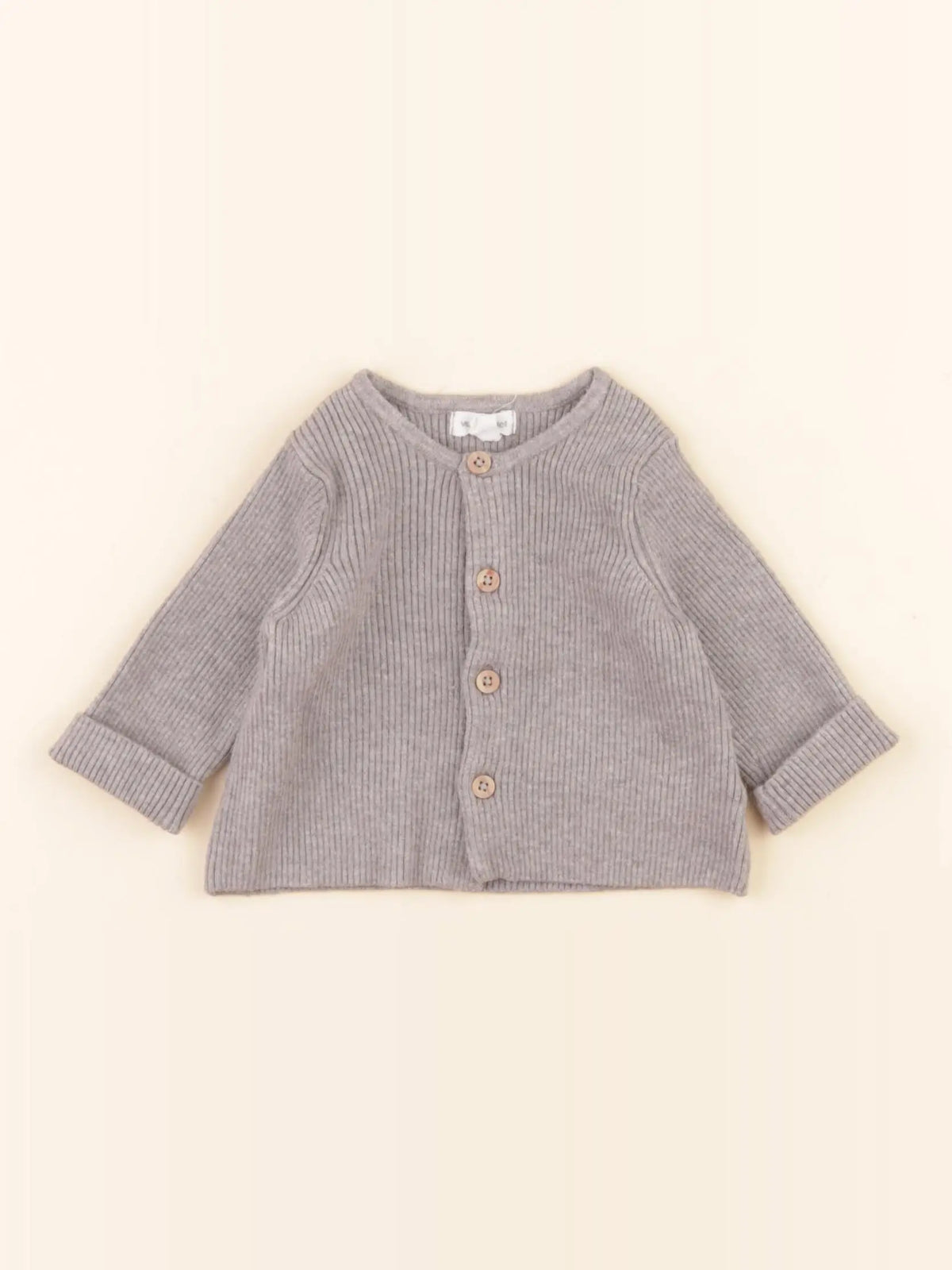 Vertbaudet - gilet gris - 1 mois