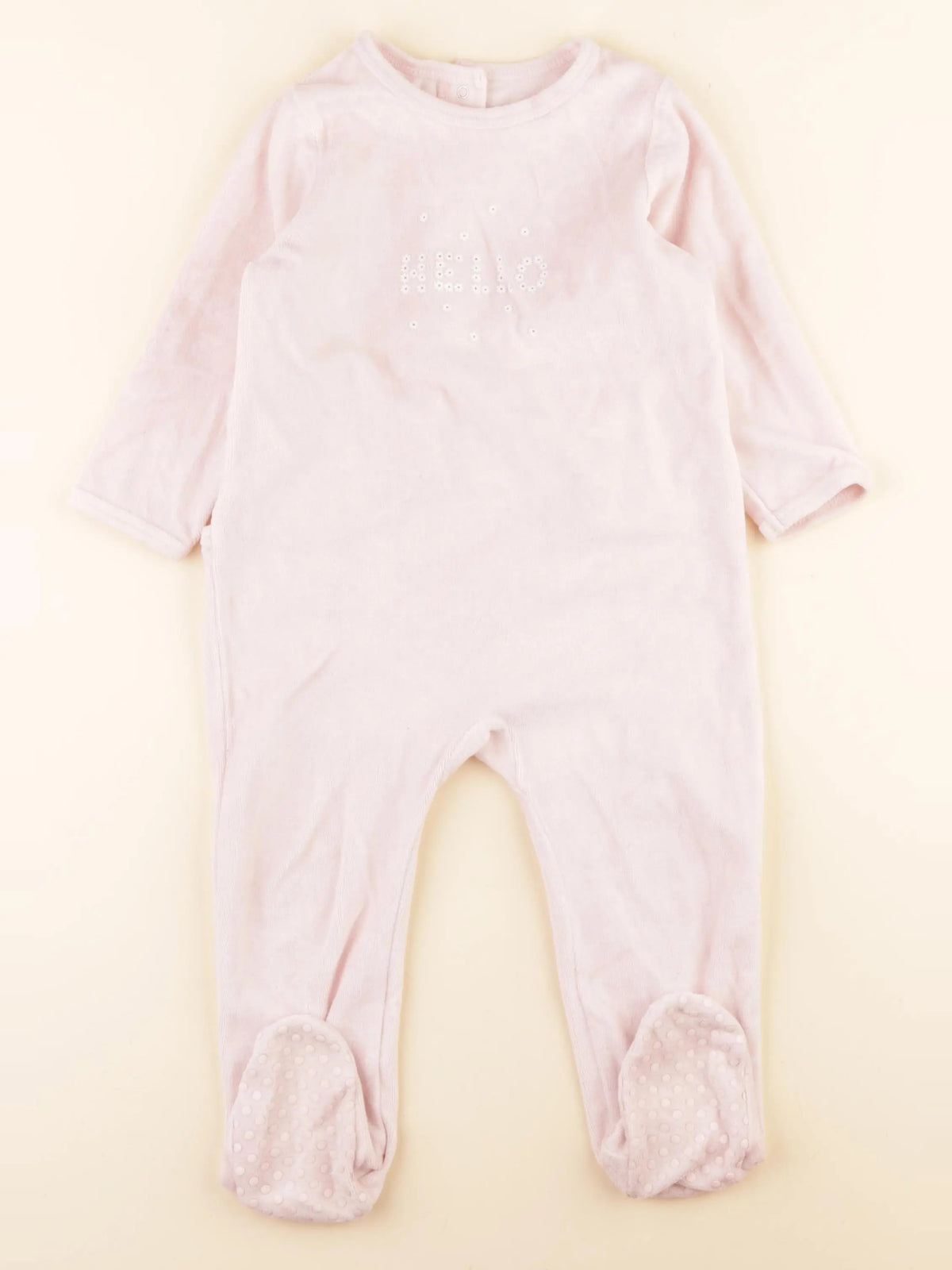 Vertbaudet - pyjama velours rose - 2 ans