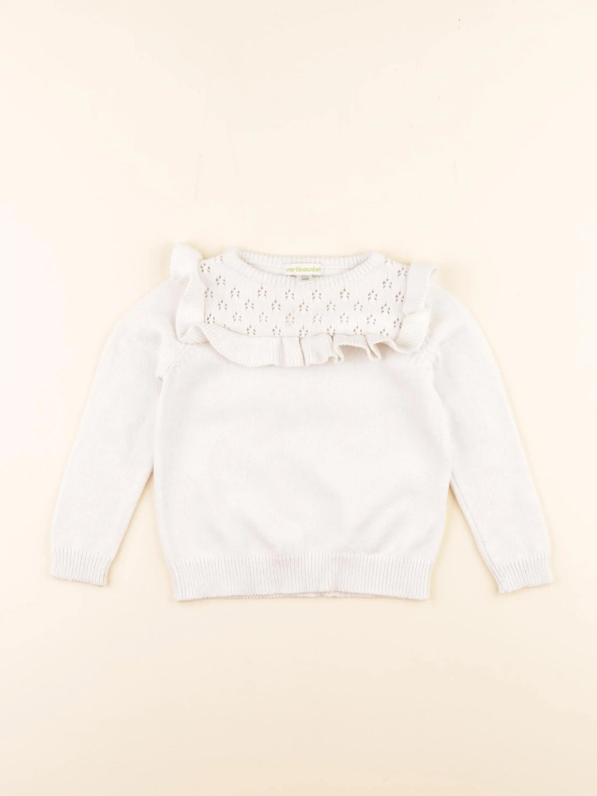 Vertbaudet - pull beige - 2 ans