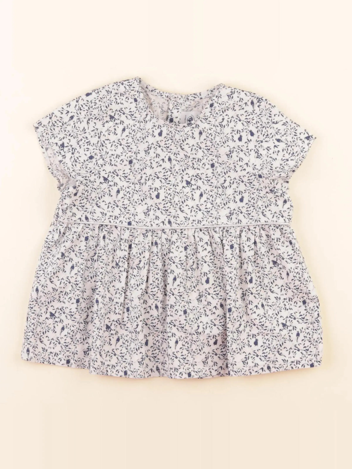 Petit Bateau - blouse blanc - 6 mois