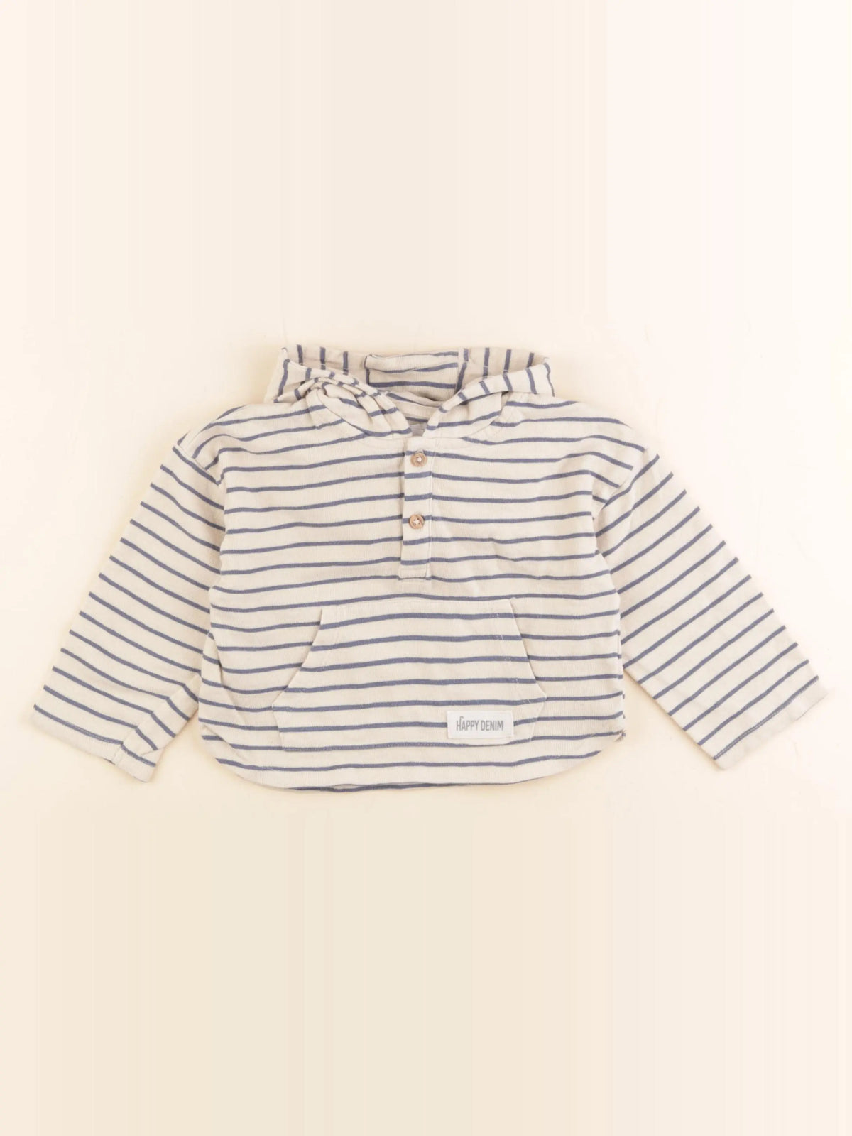 Vertbaudet - tee-shirt beige, bleu - 24 mois