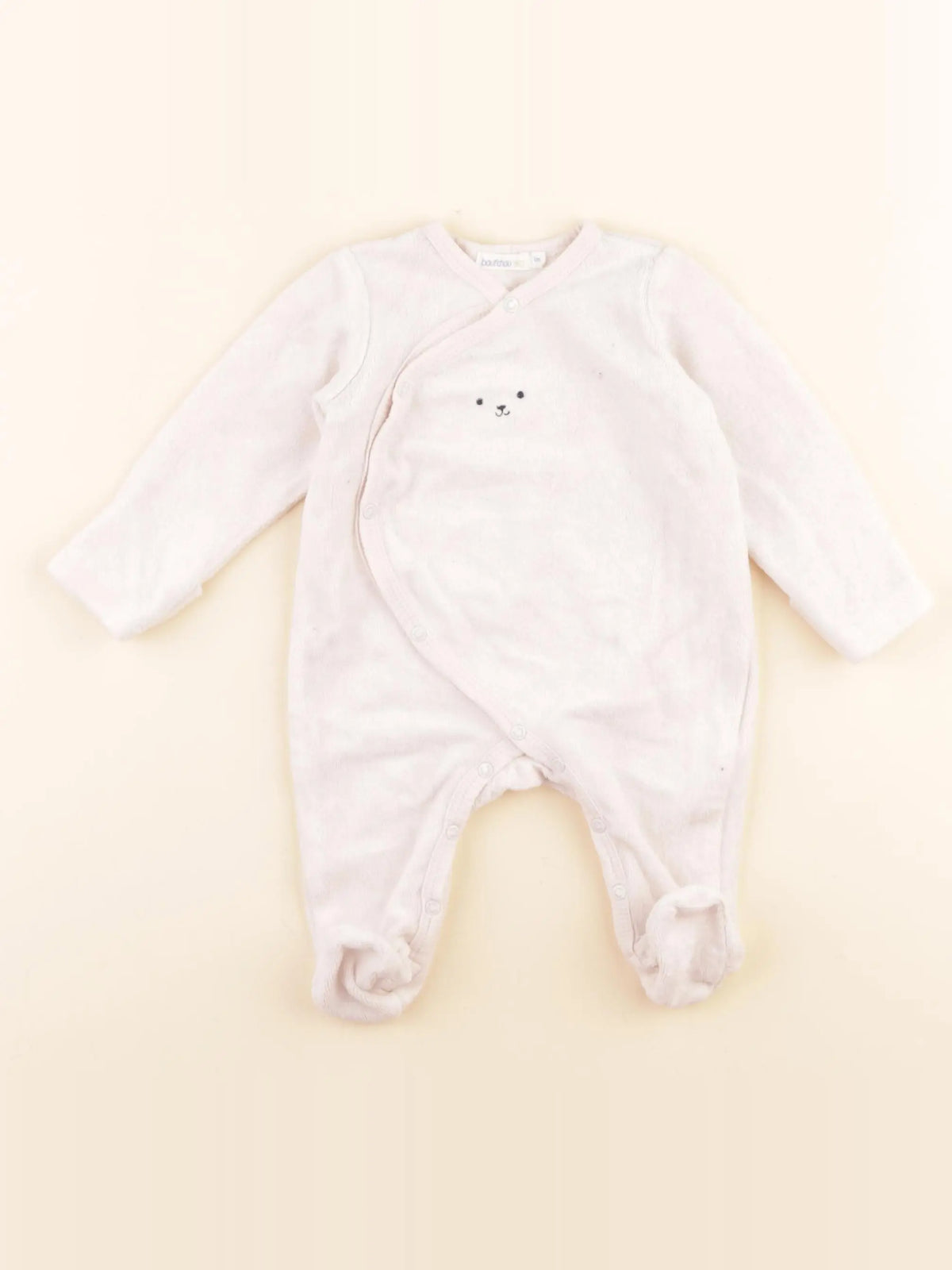 Boutchou - pyjama velours rose - 1 mois