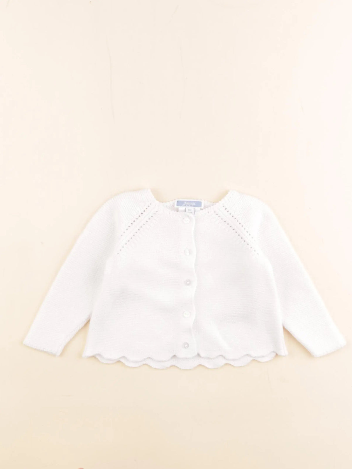 Jacadi - gilet blanc - 6 mois