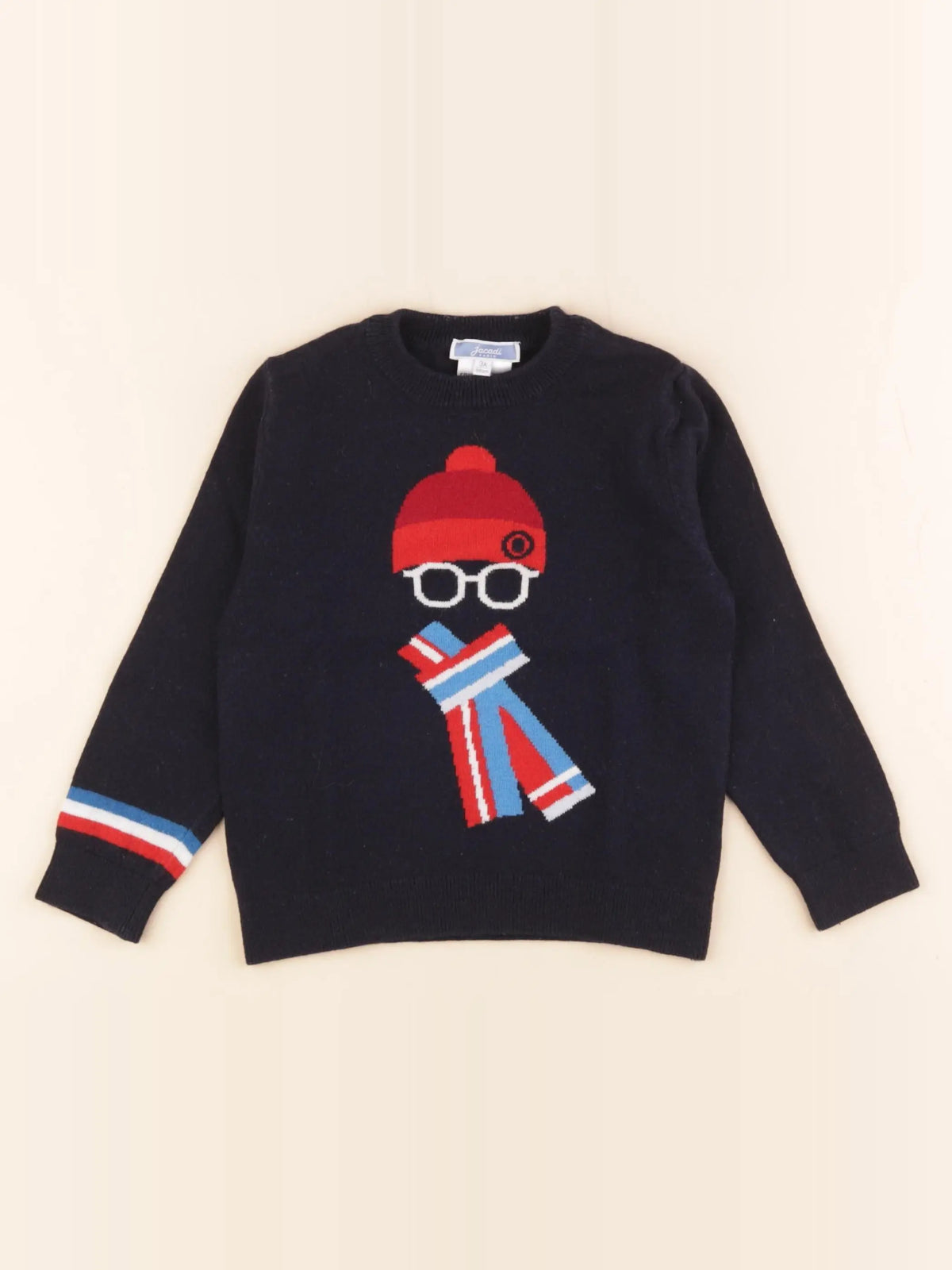 Jacadi - pull bleu - 3 ans