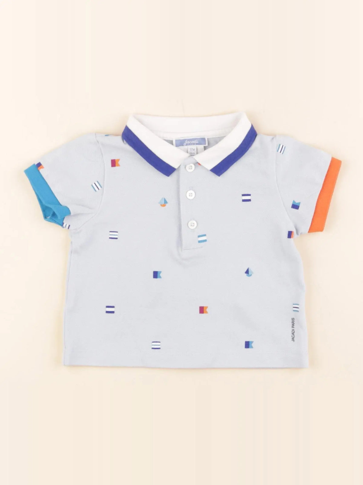Jacadi - polo bleu - 12 mois