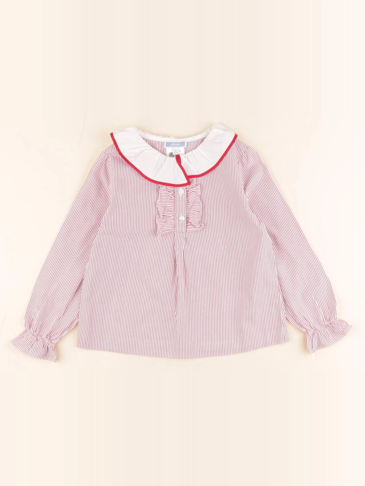 Jacadi - blouse blanc, rouge - 6 ans