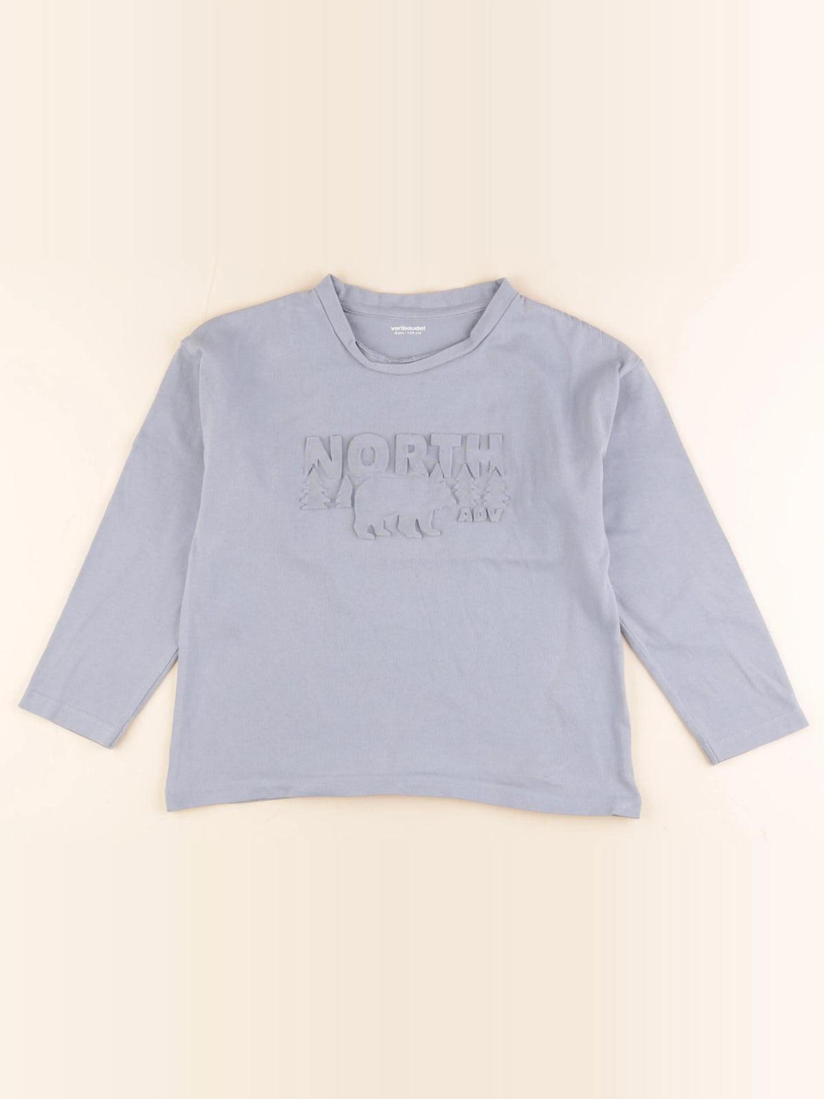 Vertbaudet - tee-shirt bleu - 8 ans