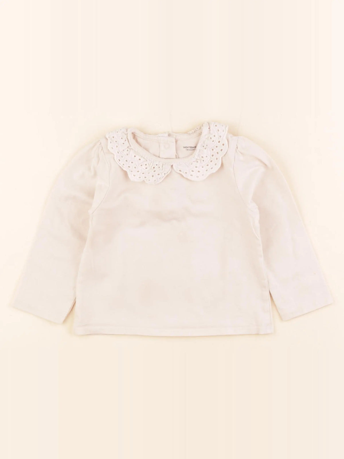 Vertbaudet - tee-shirt beige - 18 mois