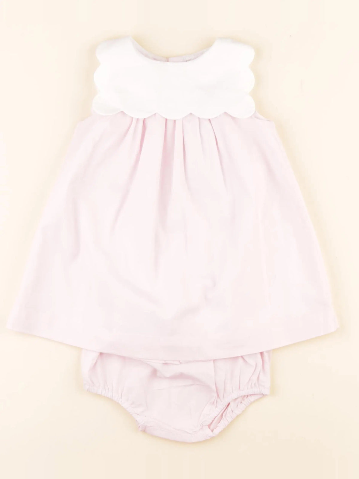 Jacadi - robe blanc, rose - 18 mois