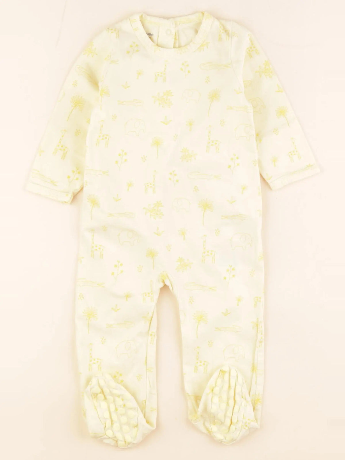 Vertbaudet - pyjama coton jaune - 12 mois