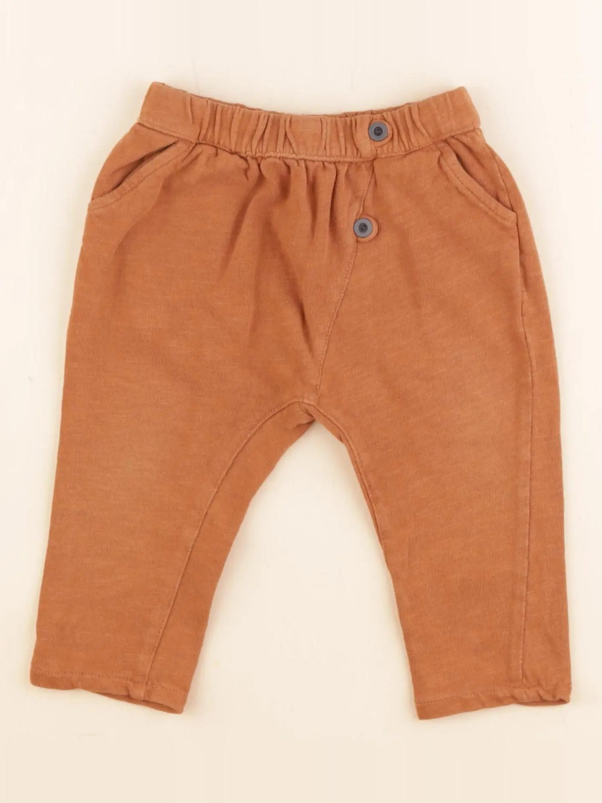 Vertbaudet - pantalon marron - 12 mois