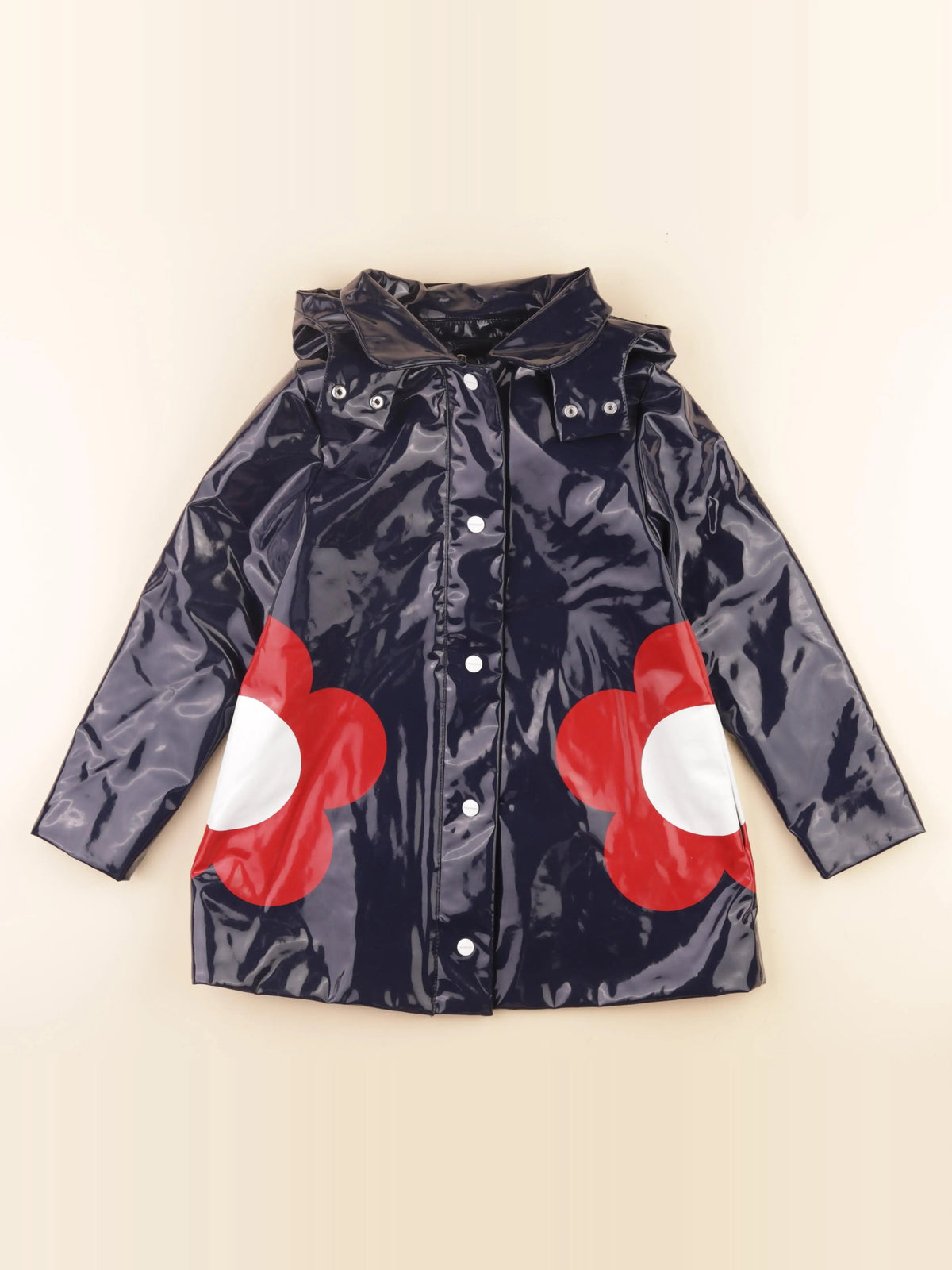 Jacadi - imperméable bleu, rouge - 8 ans