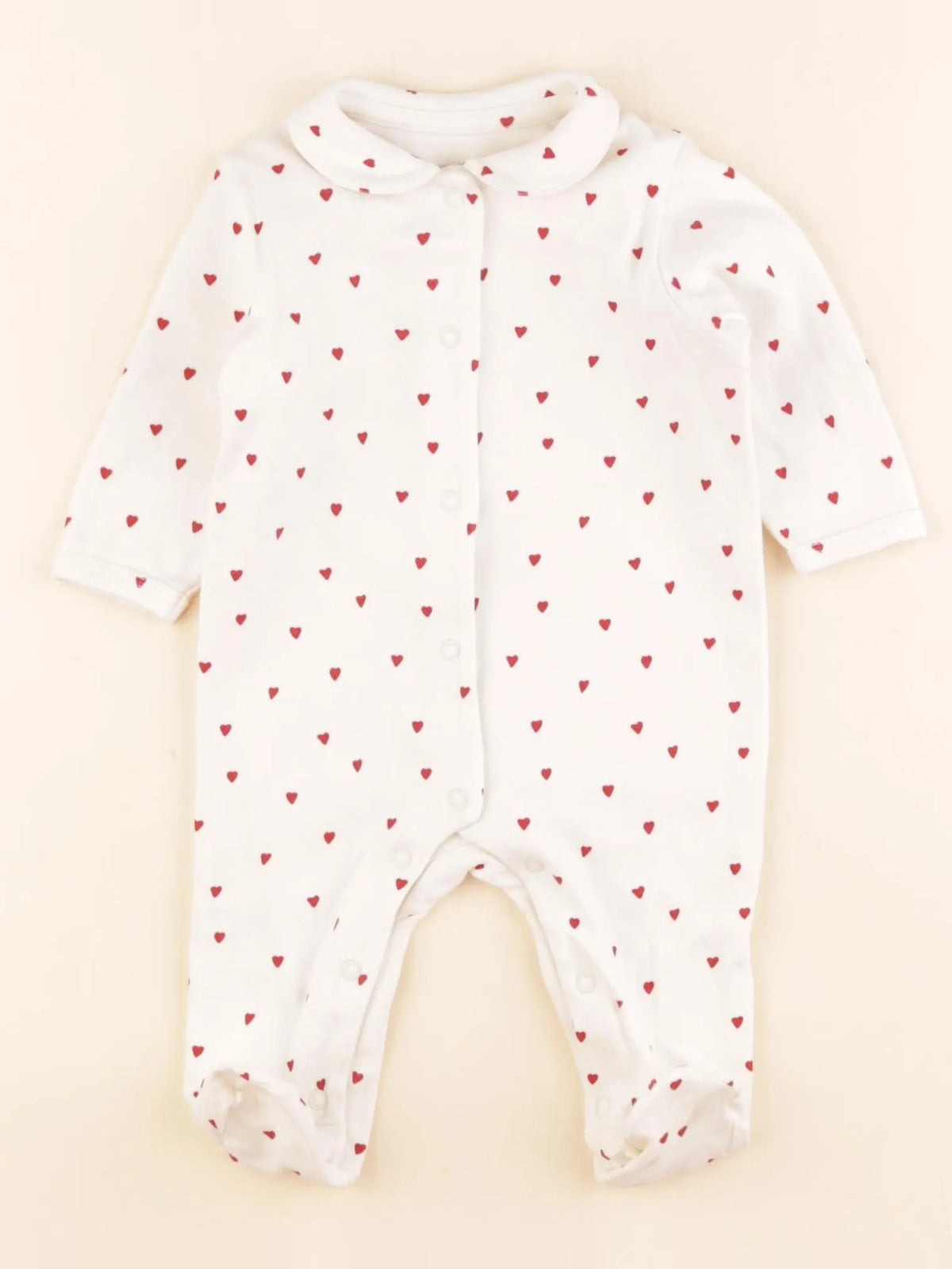 Vertbaudet - pyjama coton beige - 3 mois