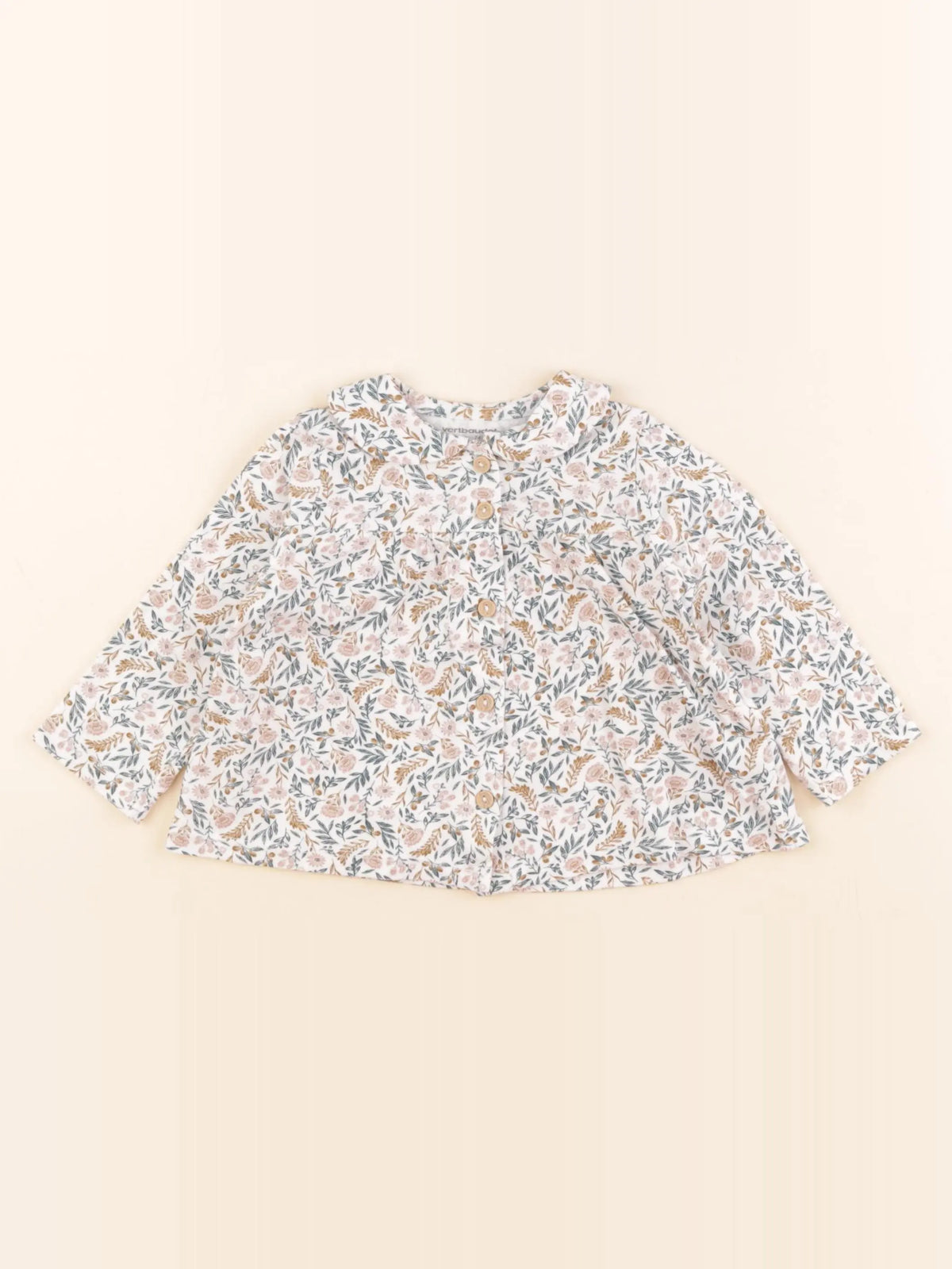 Vertbaudet - tee-shirt bleu - 12 mois