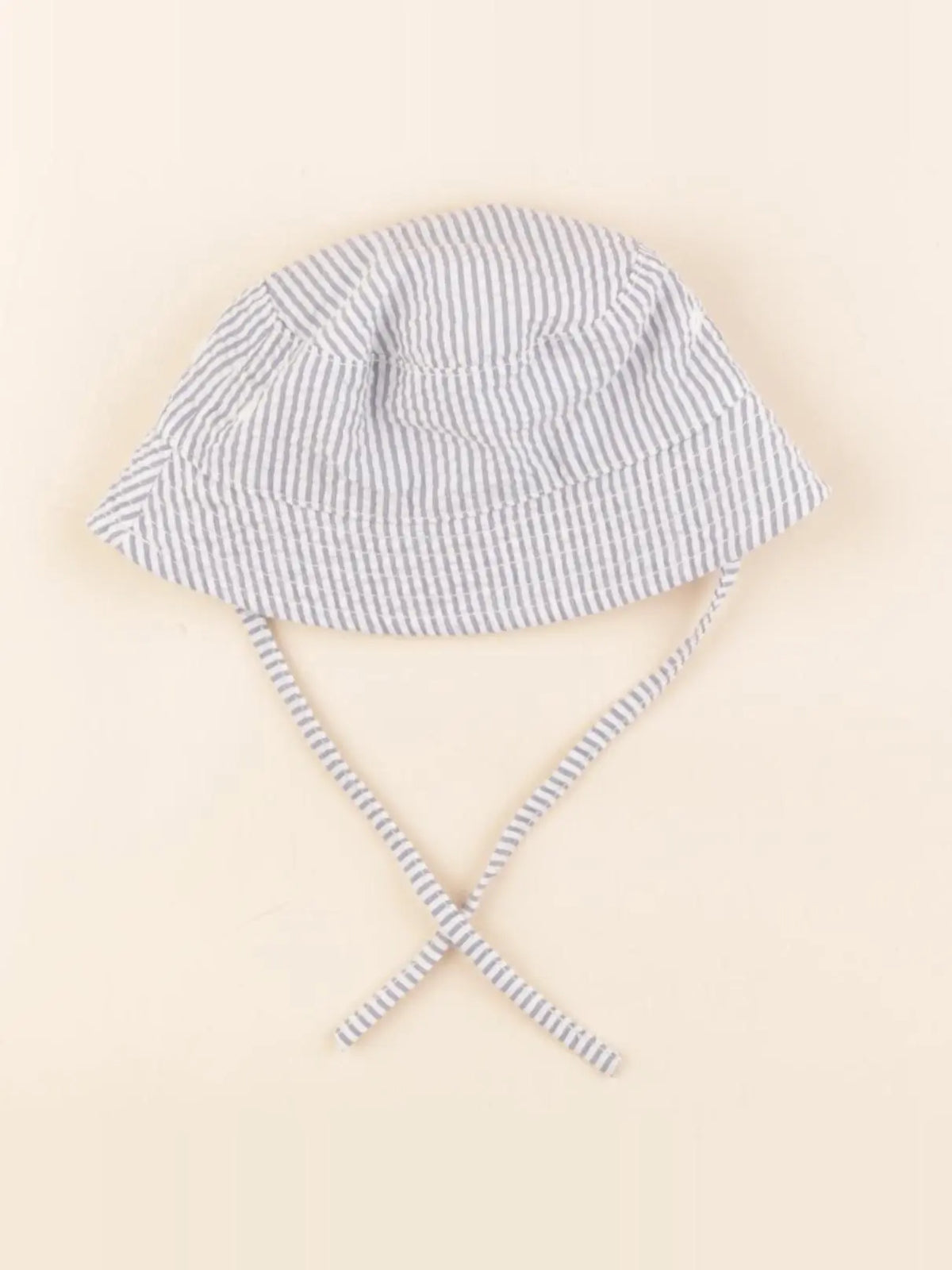 H&M - chapeau blanc, bleu - 2/6 mois