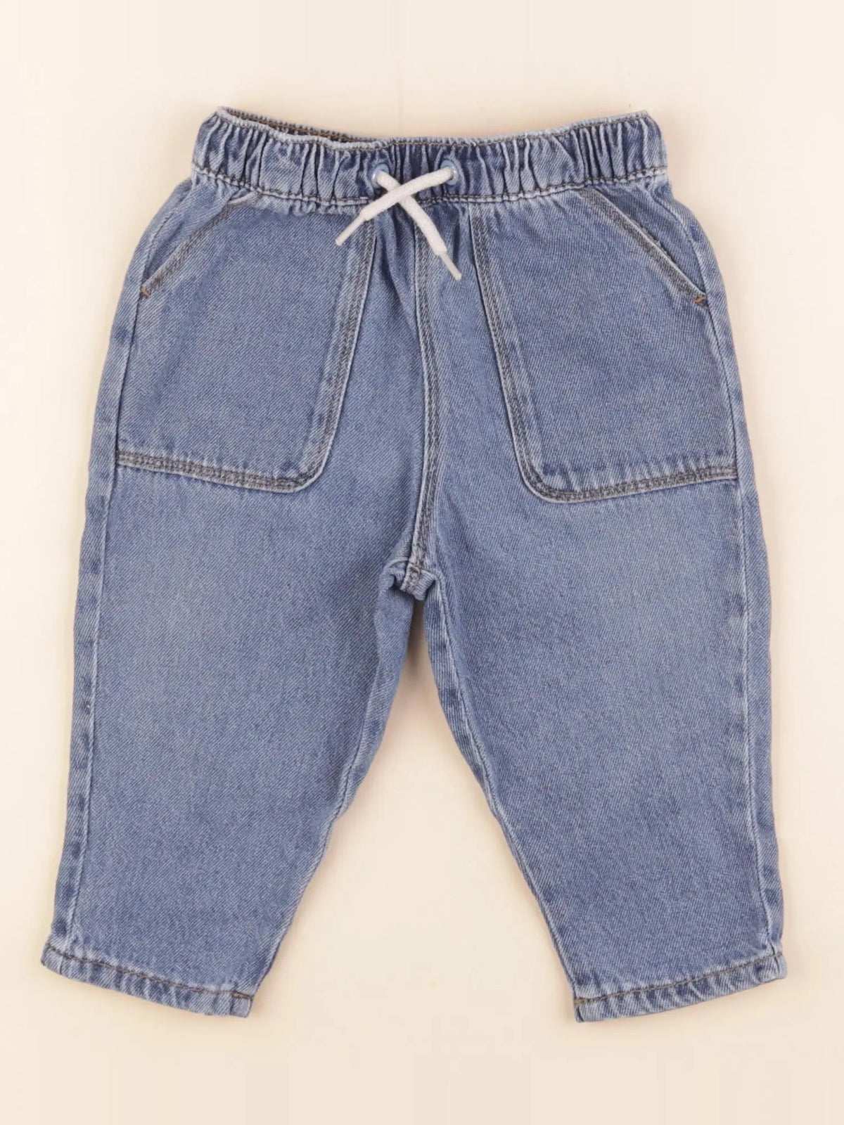 Vertbaudet - pantalon bleu - 9 mois