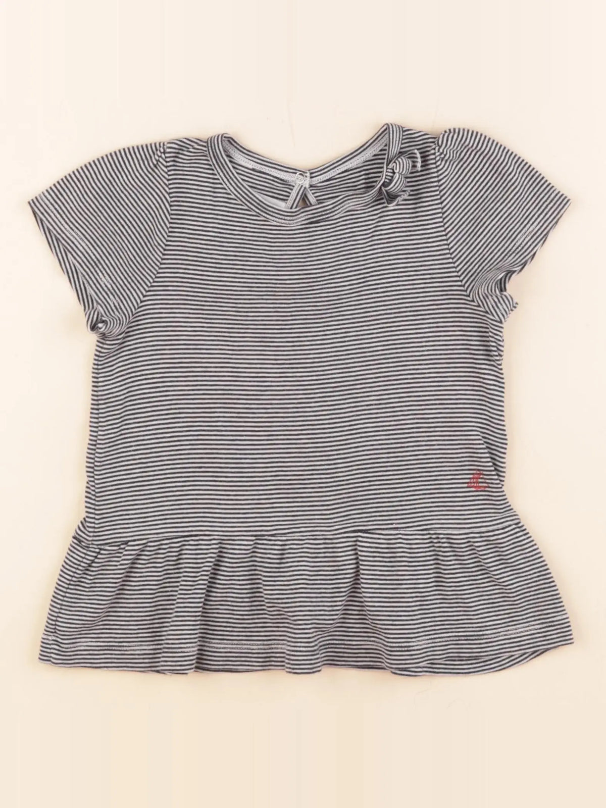 Petit Bateau - tee-shirt bleu - 4 ans