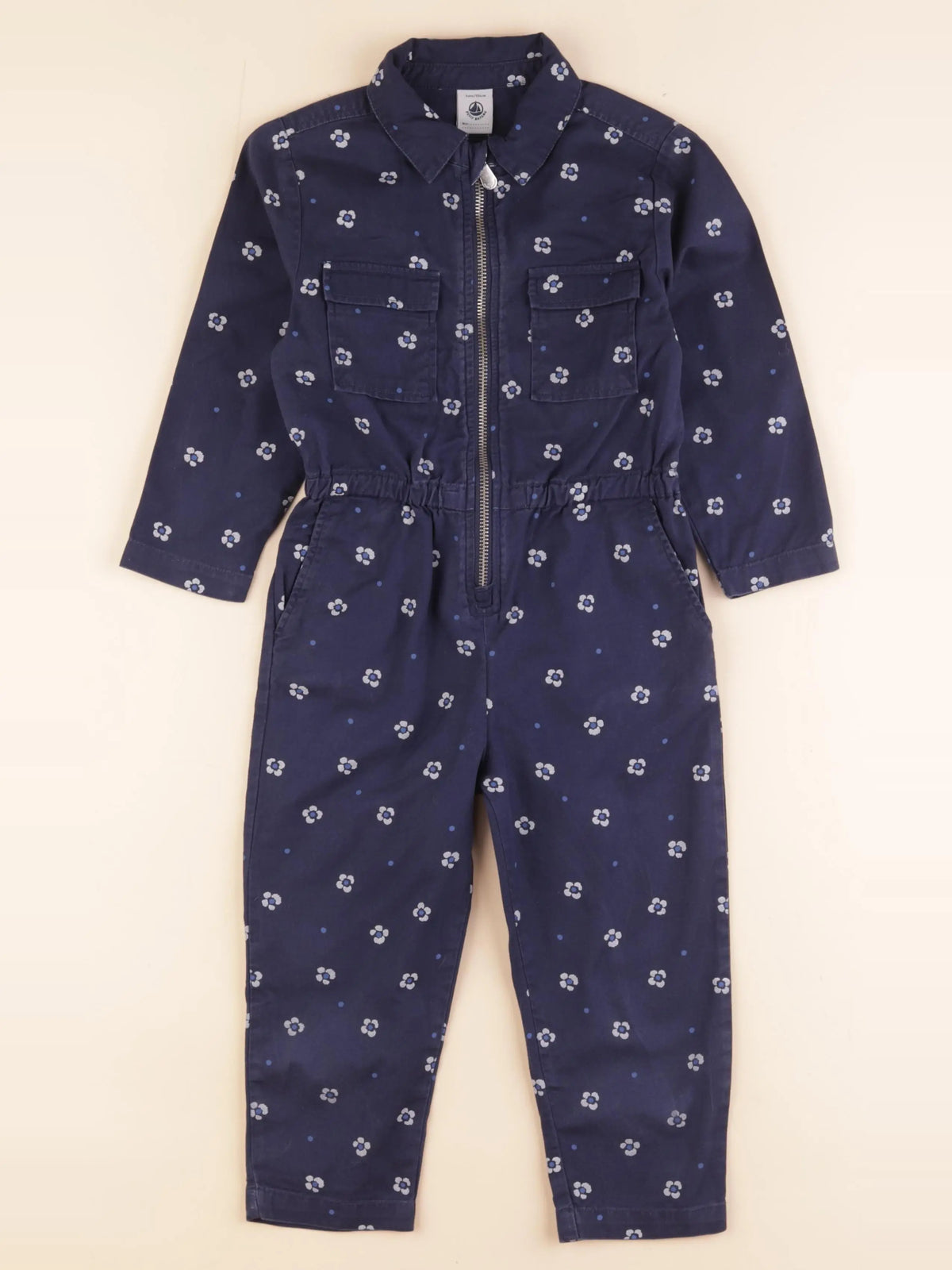 Petit Bateau - salopette bleu - 4 ans