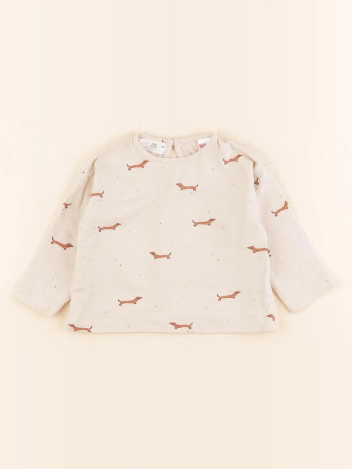 Zara - tee-shirt marron - 3/6 mois