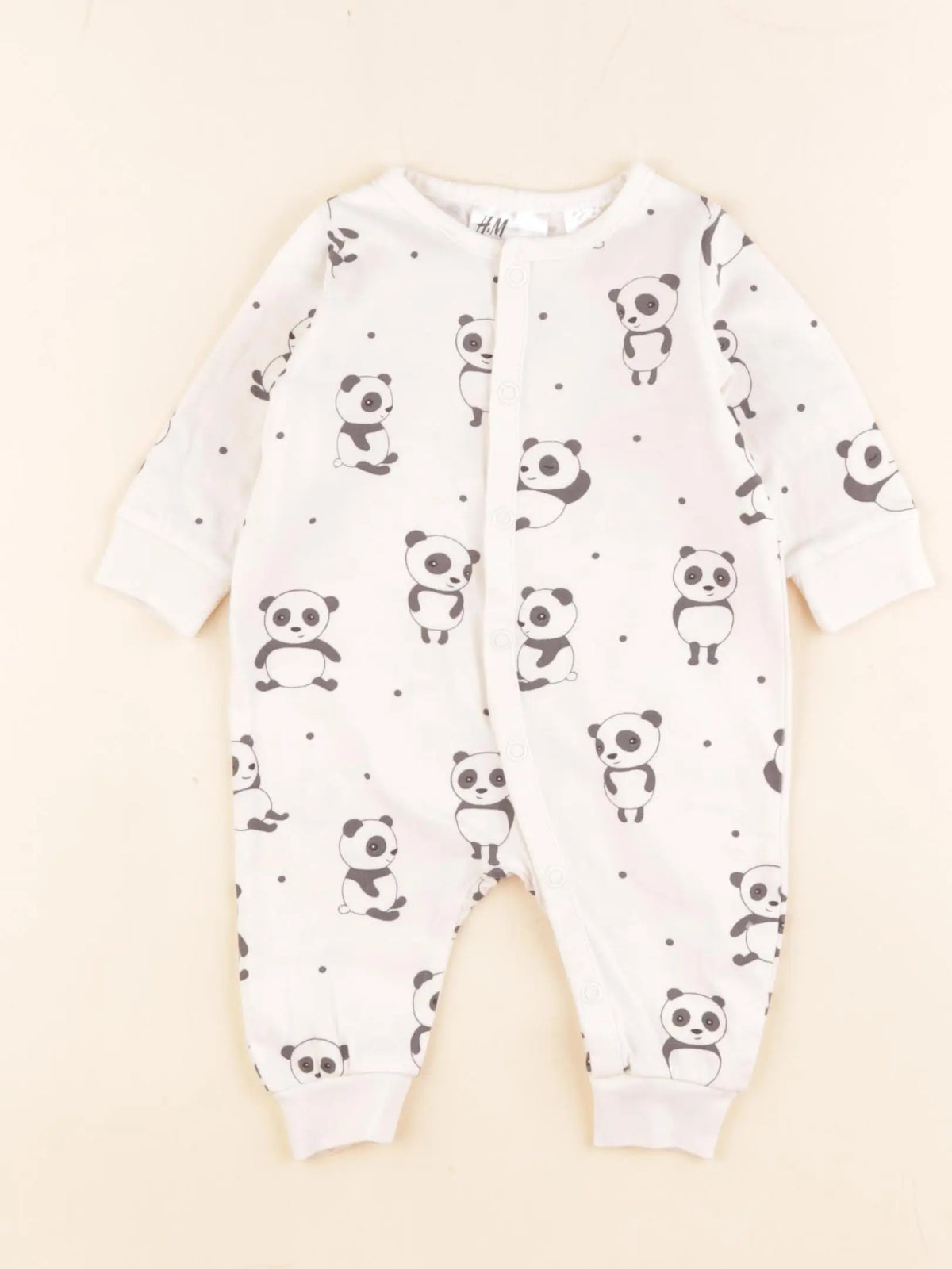 H&M - pyjama coton blanc - 0/1 mois