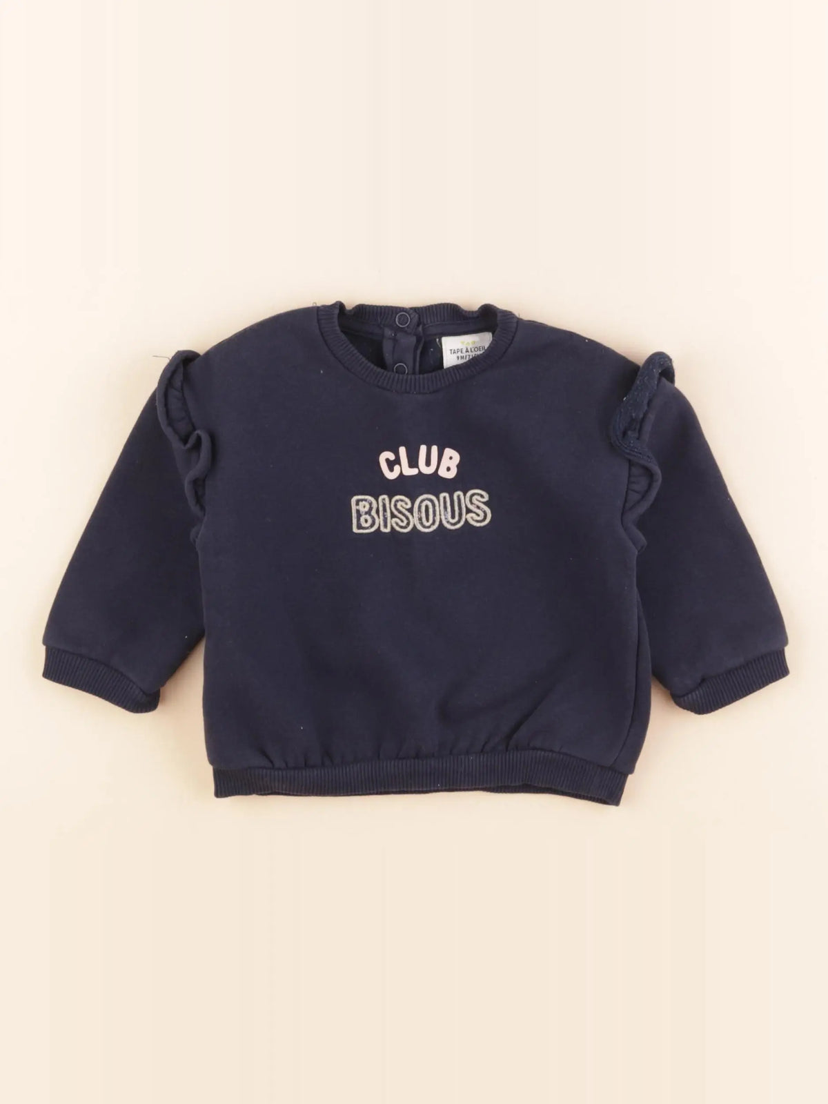 Tape à l'oeil - sweat bleu - 9 mois