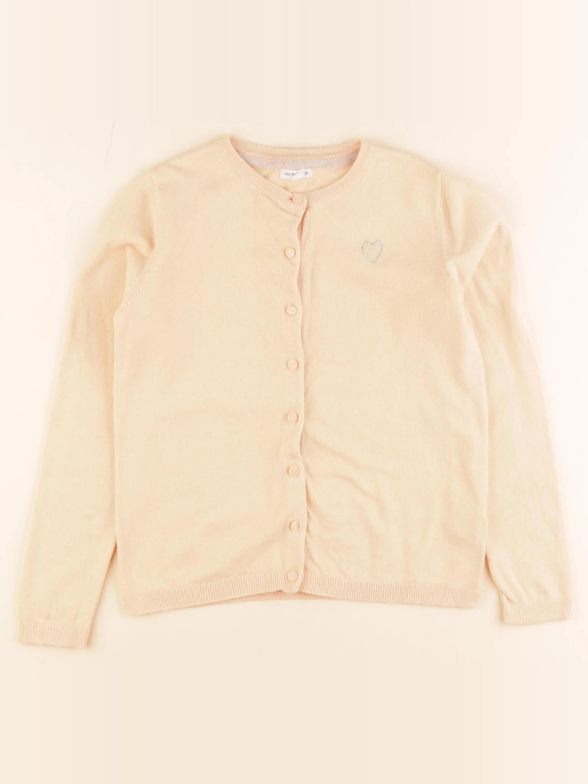 Vertbaudet - gilet orange - 10 ans