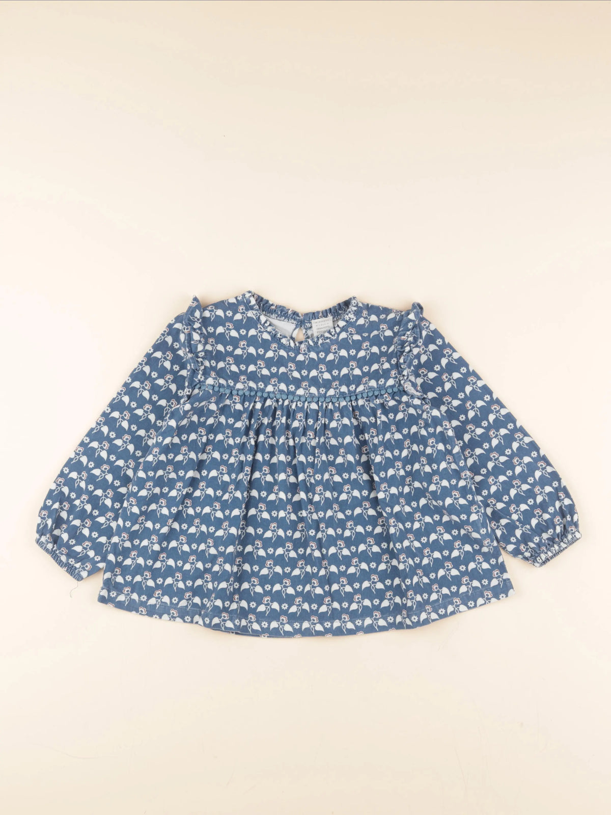 Monoprix - blouse bleu - 5/6 ans
