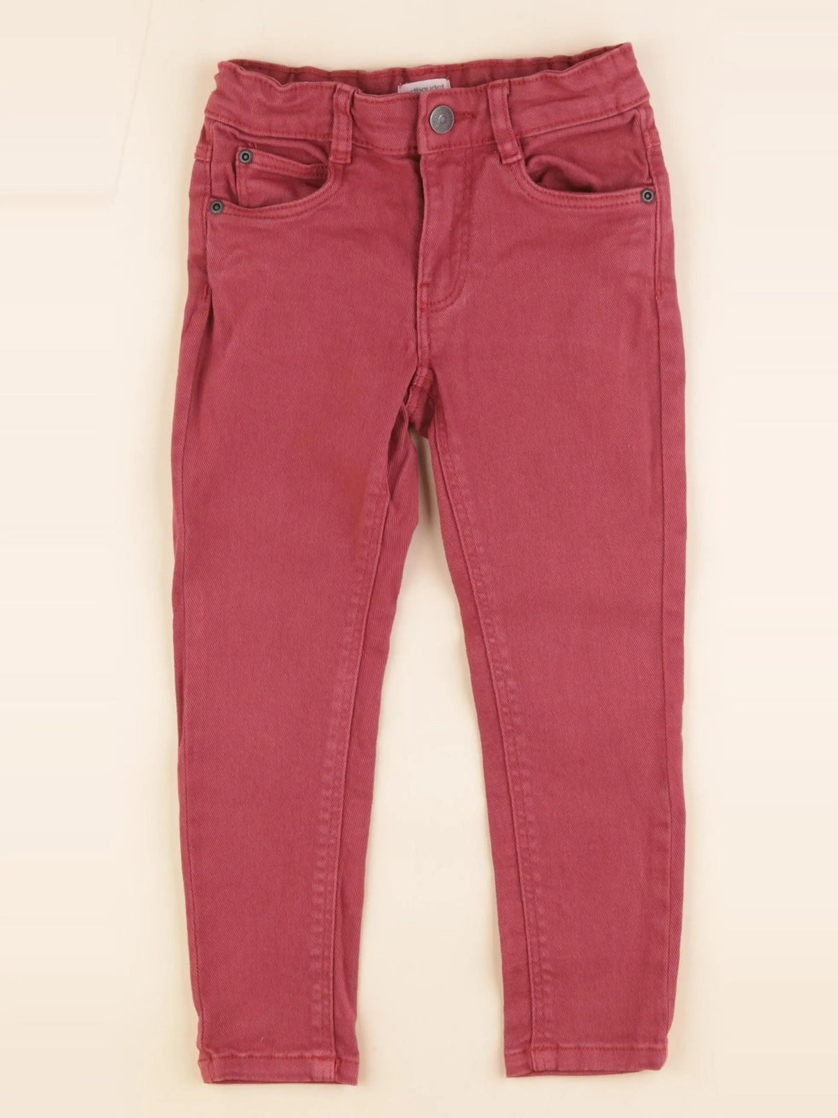 Vertbaudet - jean rouge - 4 ans
