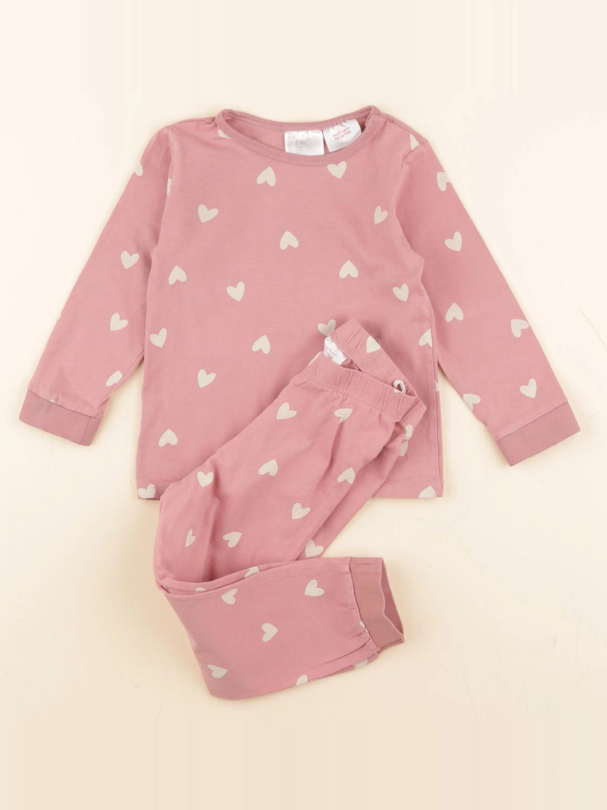 H&M - pyjama coton rose - 18/24 mois