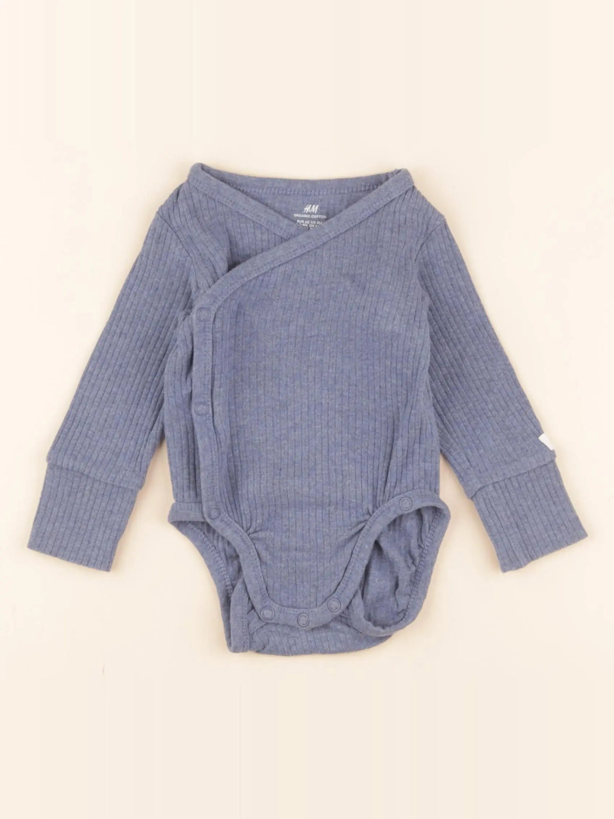 H&M - body bleu - 2/4 mois