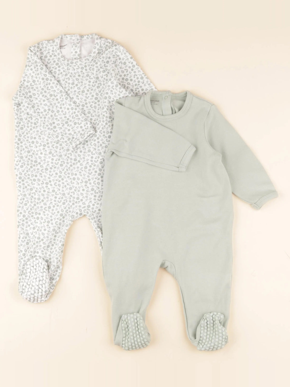 Vertbaudet - lot de 2 pyjamas coton vert - 12 mois
