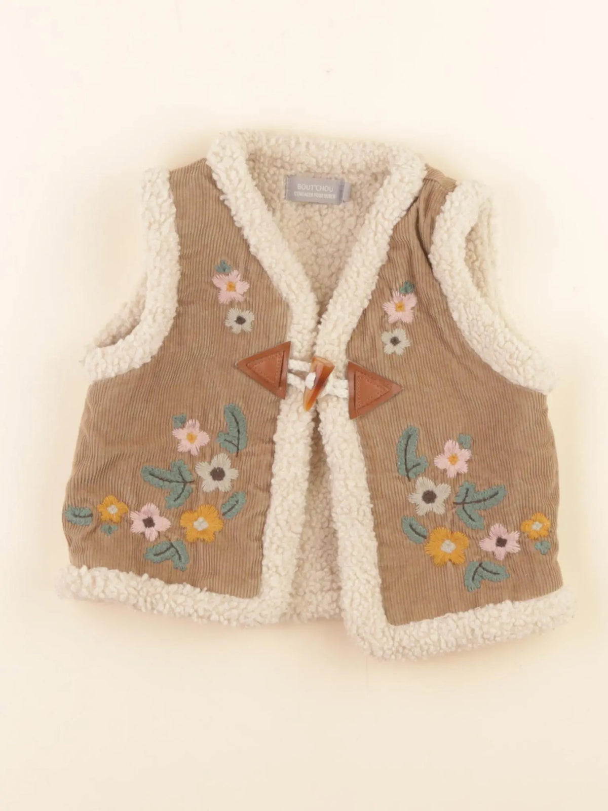 Boutchou - gilet marron, beige - 12 mois