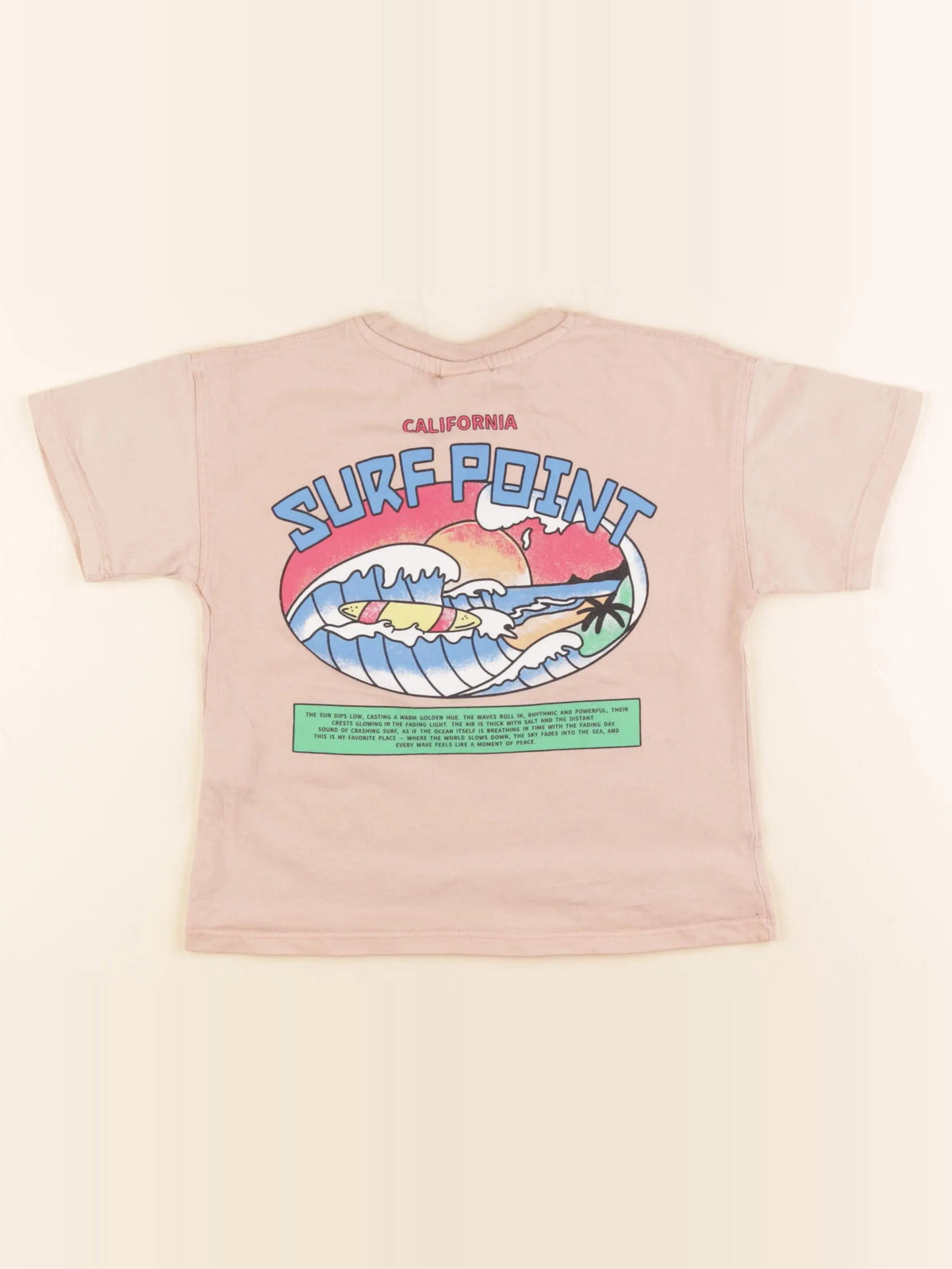 Zara - tee-shirt imprimé au dos rose - 4 ans