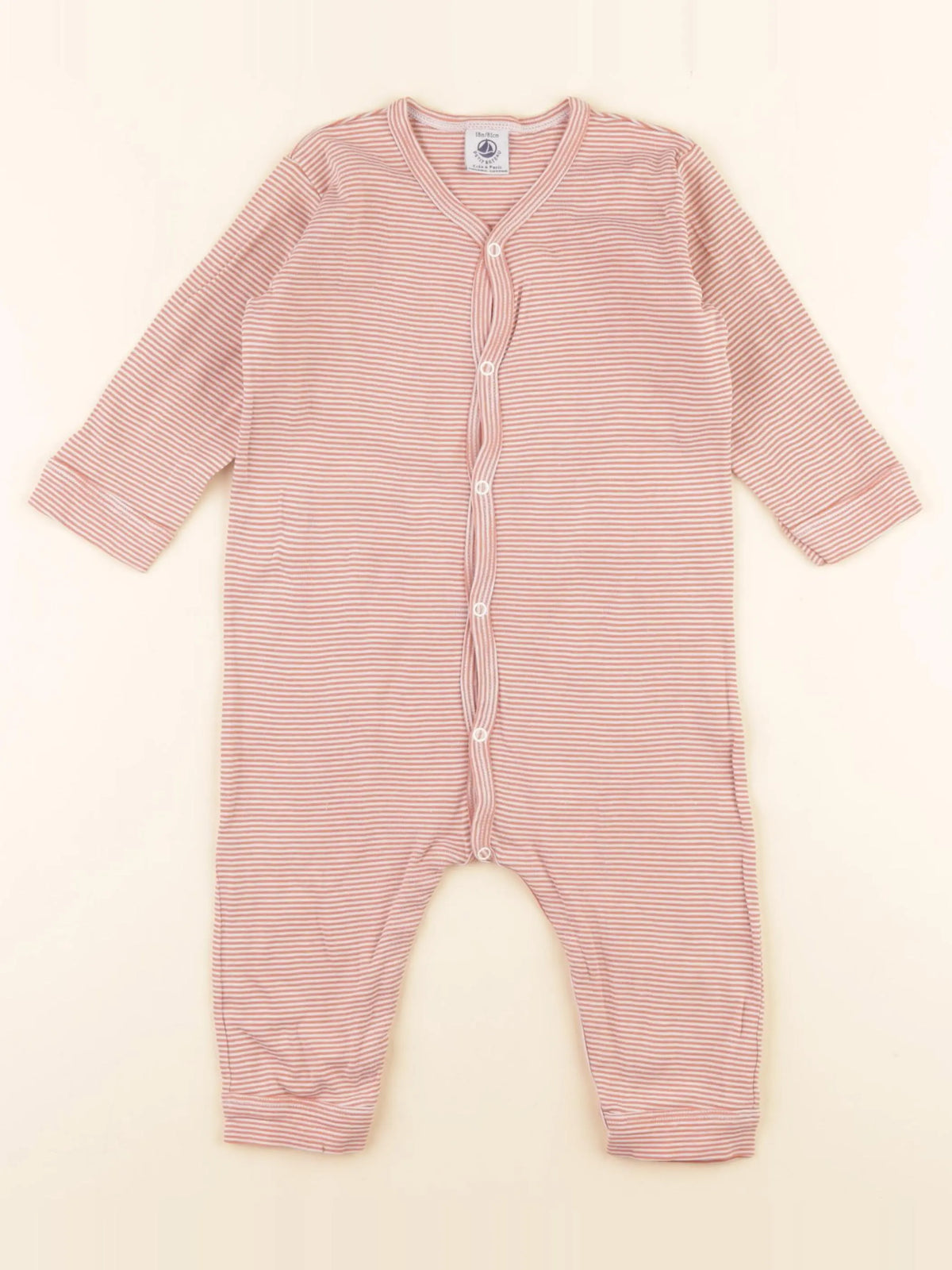 Petit Bateau - pyjama coton orange - 18 mois