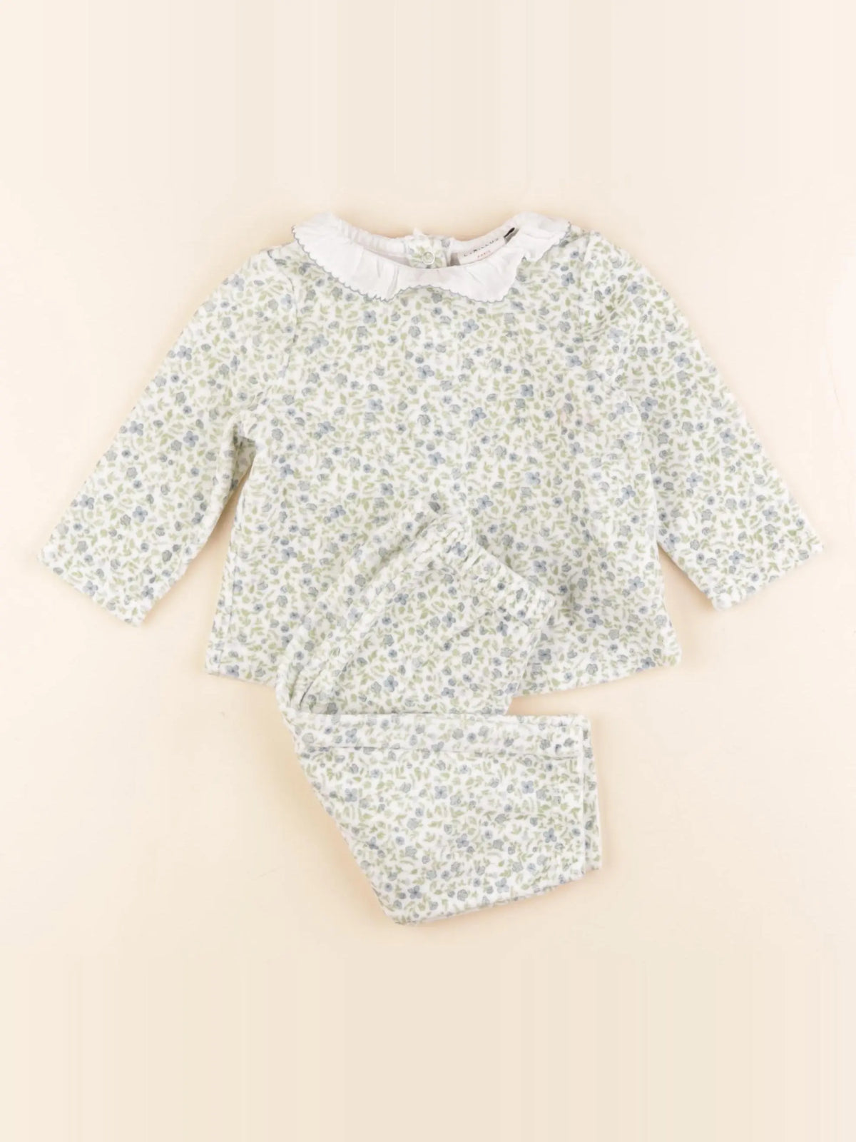 Cyrillus - pyjama velours multicolore - 9 mois
