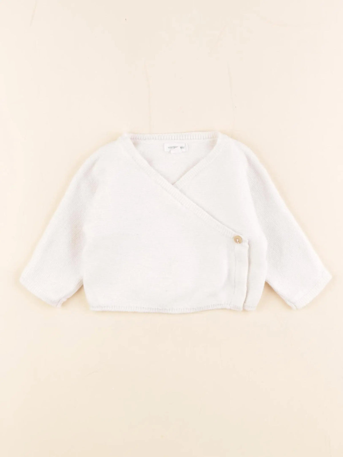 Vertbaudet - gilet blanc - 1 mois