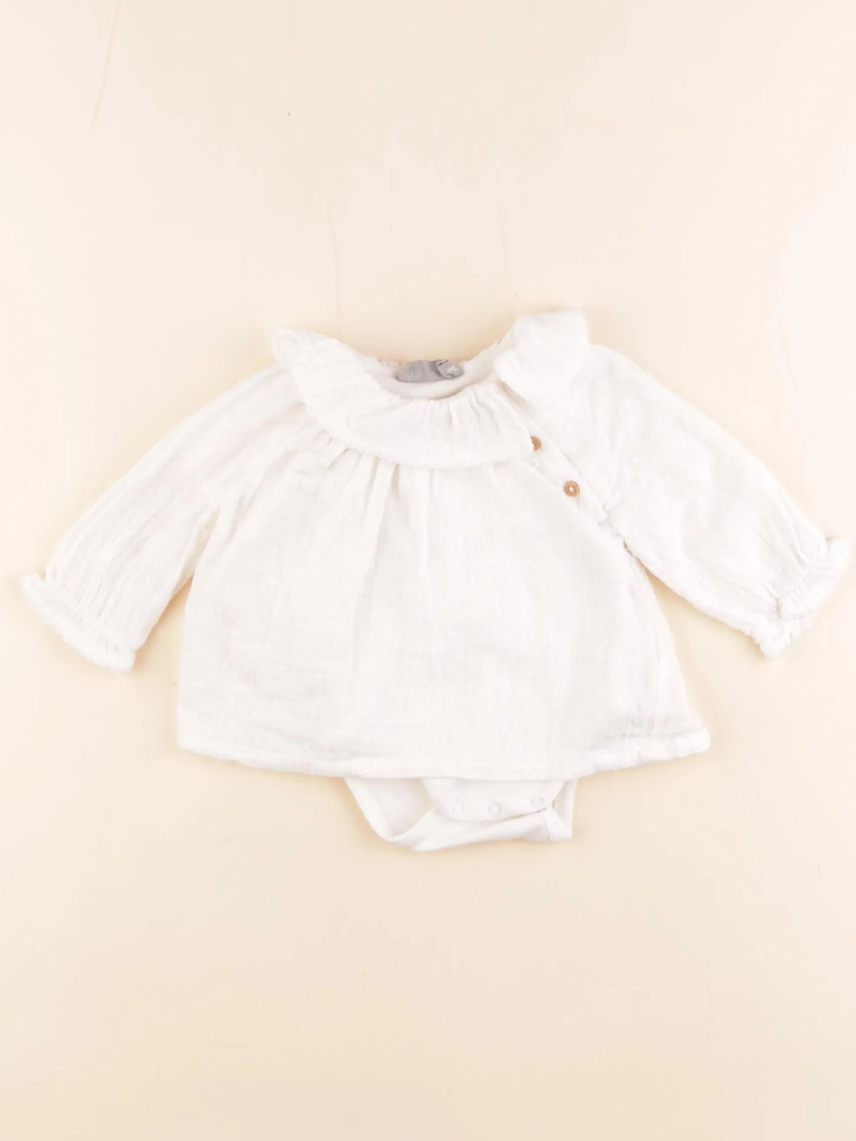 Boutchou - body blouse blanc - 3 mois