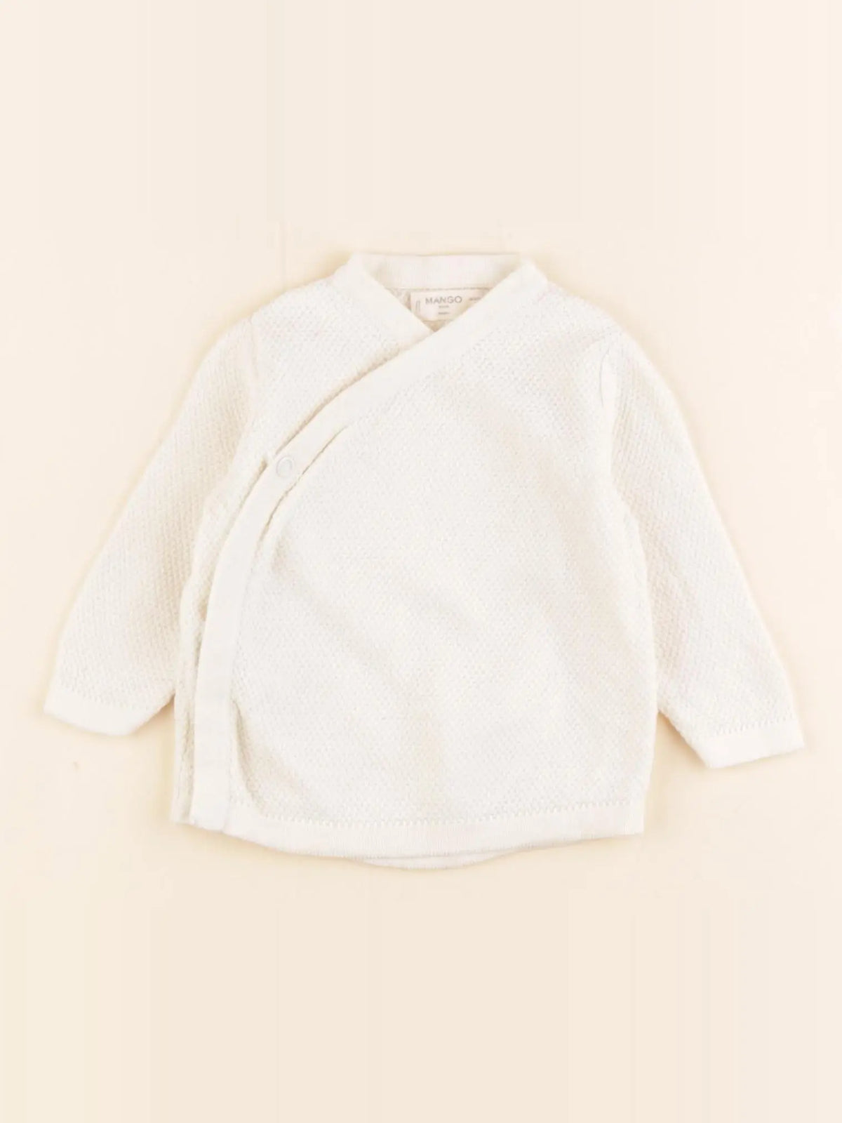 Mango - pull beige, blanc - 1/3 mois