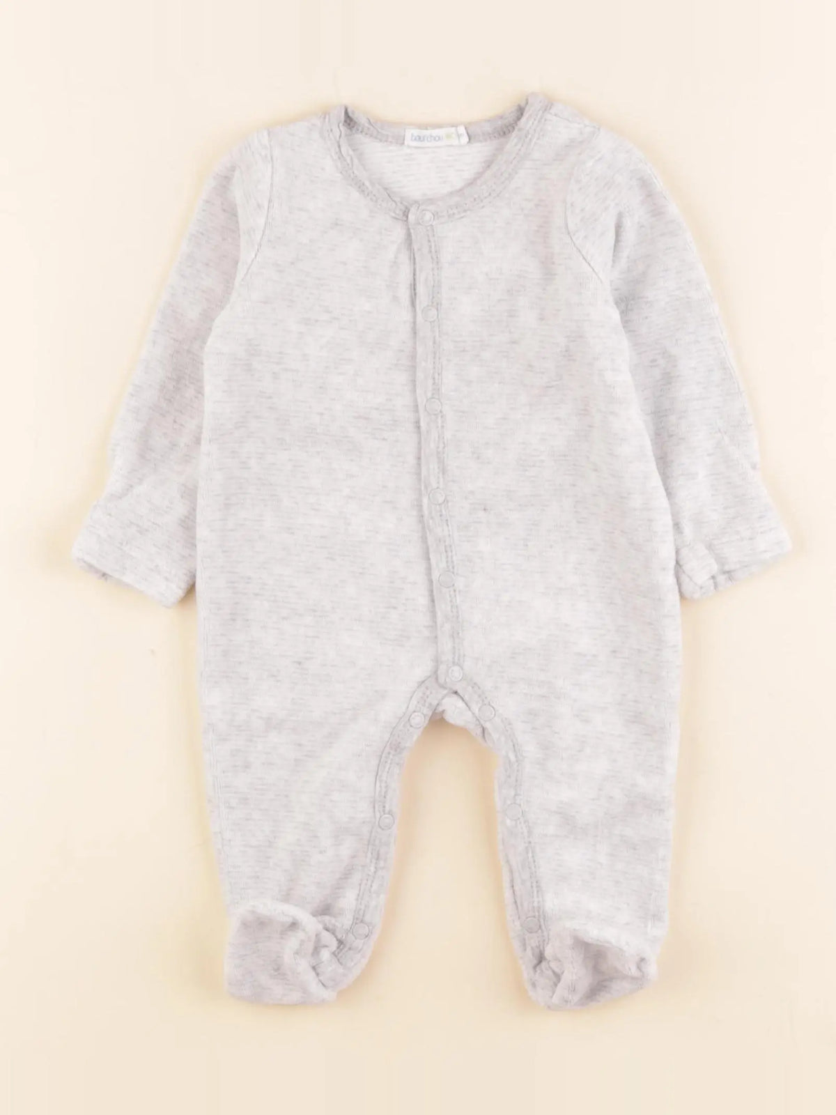 Boutchou - pyjama velours gris - 3 mois