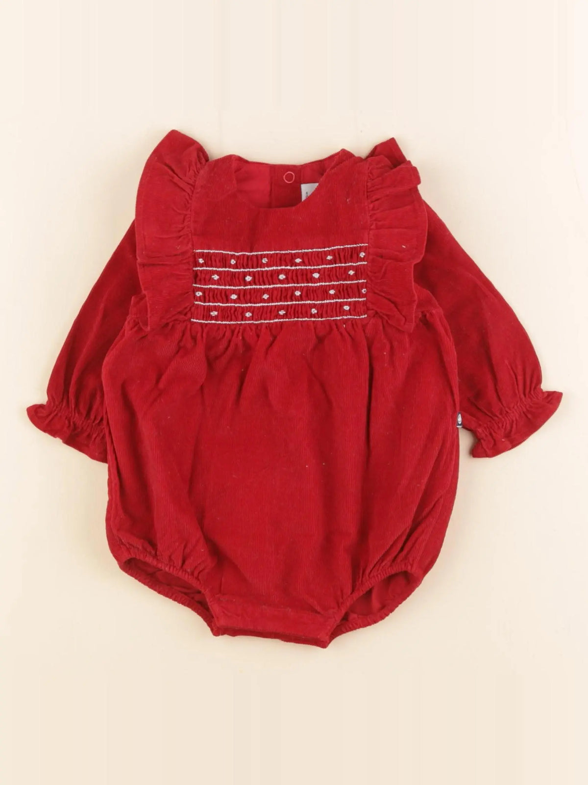 Petit Bateau - combinaison rouge - 3 mois