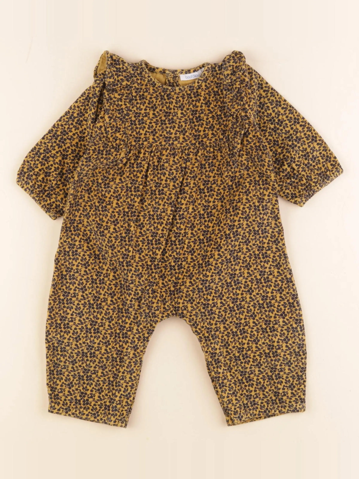 Boutchou - combinaison jaune, noir - 3 mois