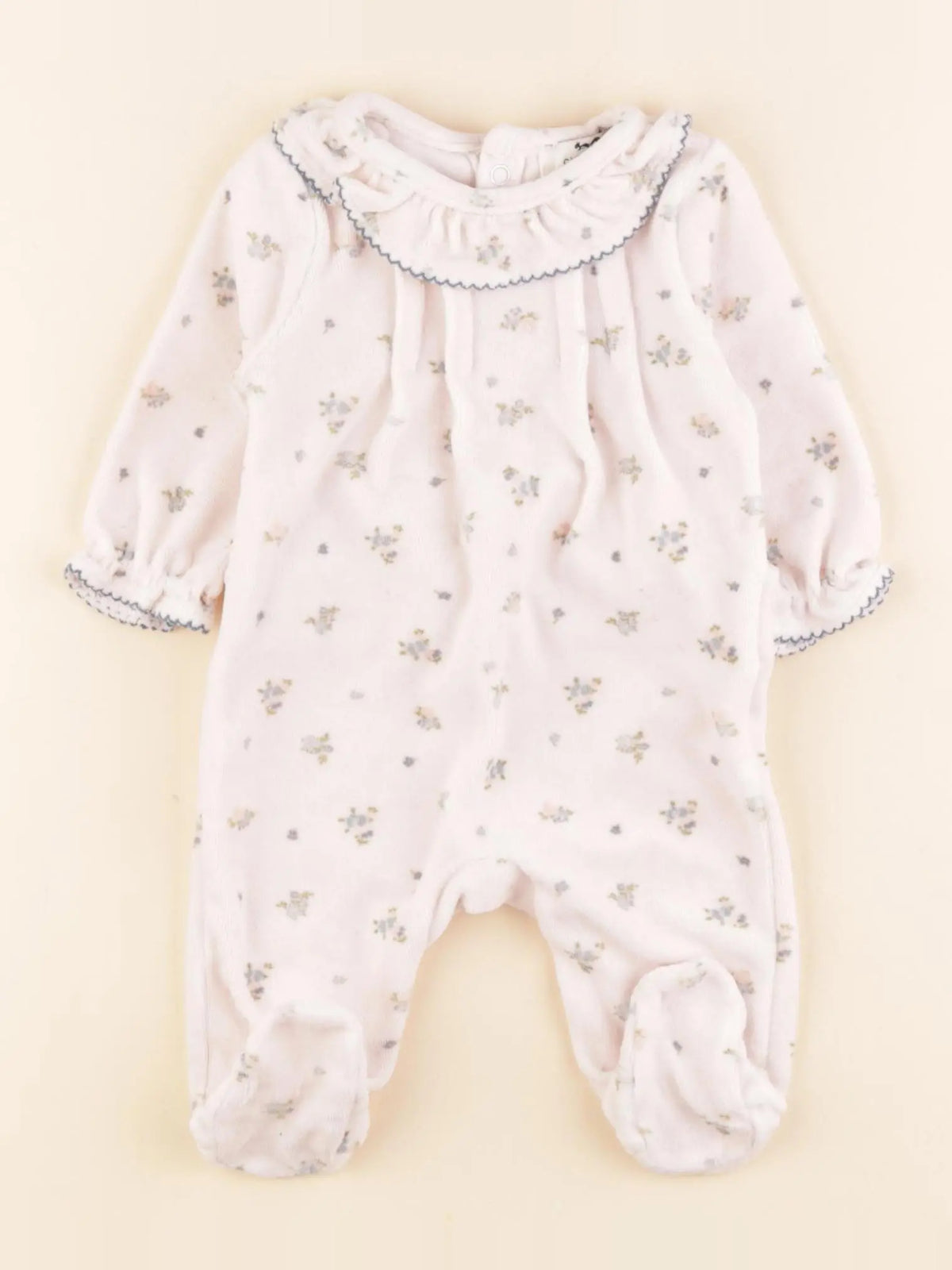 Cyrillus - pyjama velours rose - 3 mois