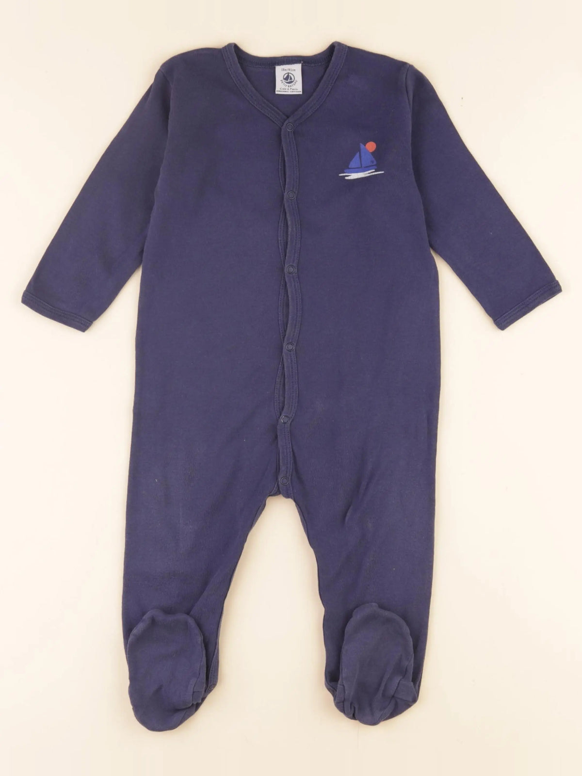 Petit Bateau - pyjama coton bleu - 18 mois