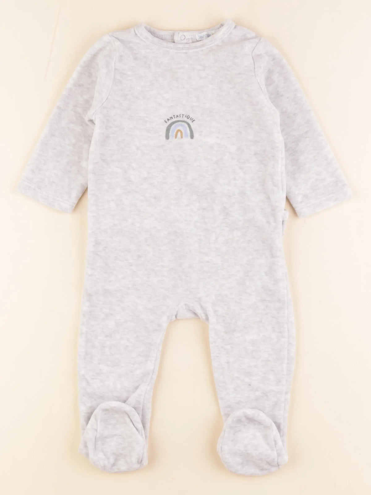 Boutchou - pyjama velours gris - 9 mois